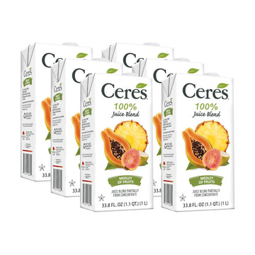 Ceres 100% Pure Fruit Juice Blend - Vitamin C Rich, No Preservatives, Gluten Free, 33.8 Fl Oz (Pack of 6)