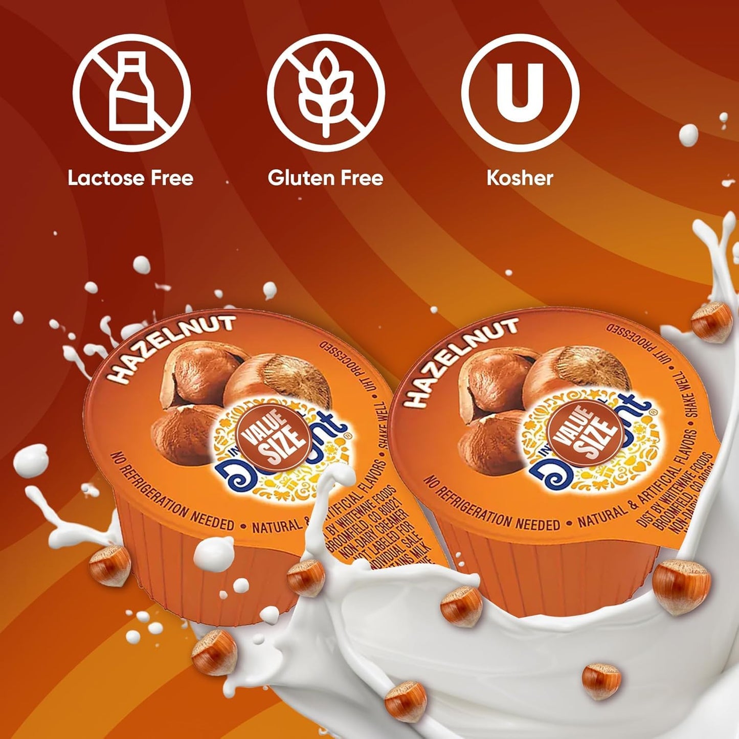 Hazelnut Coffee Creamer Singles, 192 Creamer Singles Included Great For Offices, Restaurants, Coffee, Bar, Gift And Homes