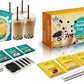 Fusion Select Authentic Bubble Tea Kit Extra Rich (5 Packs) Bubble Tea Drink, Boba Tapioca Pearl, Straws, Popular Bubble Tea Flavors (10 Flavors)