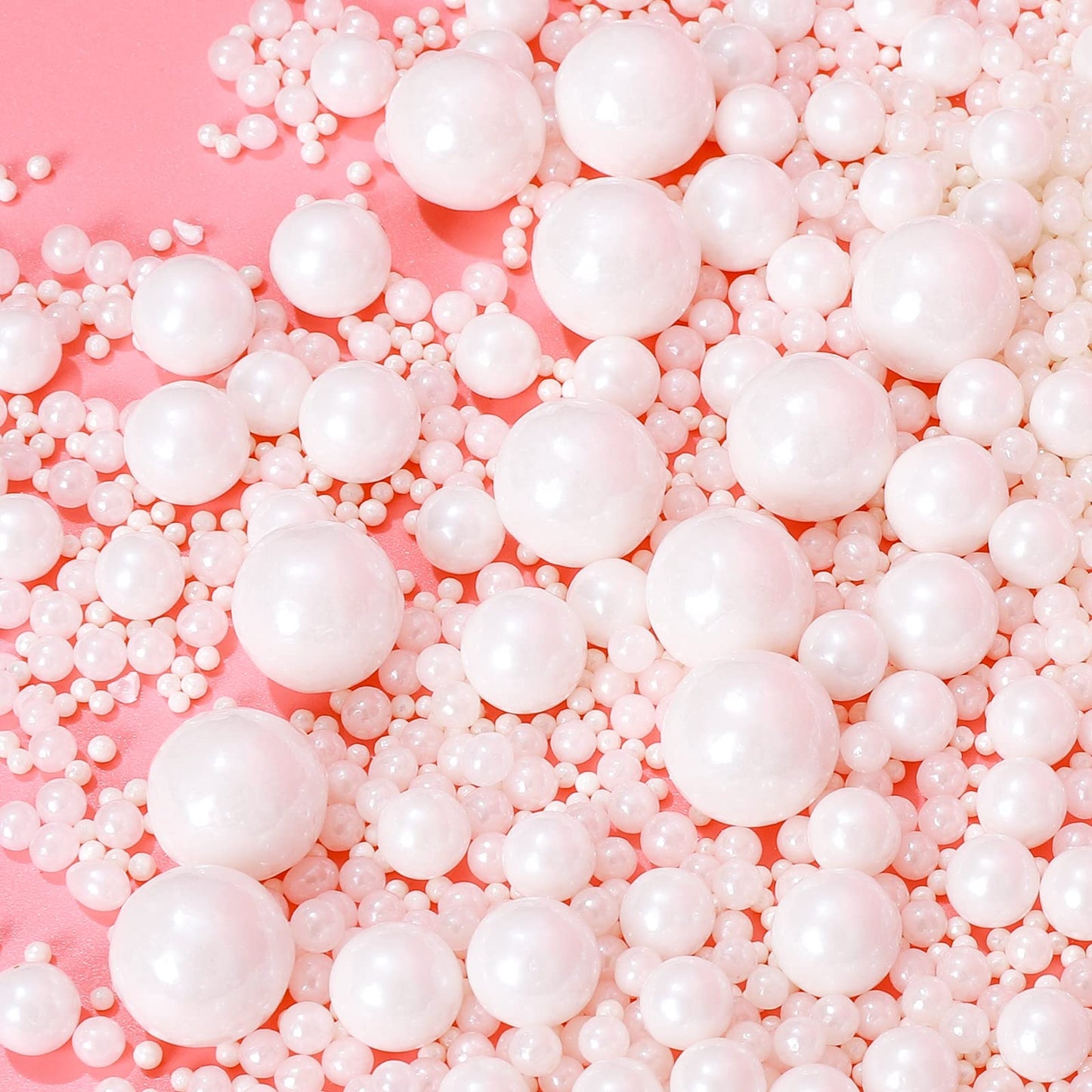 Edible White Pearl Sugar Sprinkles Candy 120G/ 4.2Oz Baking Cake Sprinkles Cupcake Toppers Ice Cream Toppings Cookie Decorations