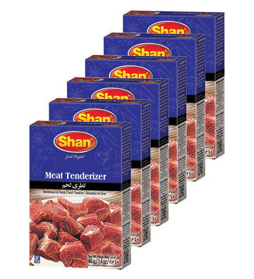 Shan Meat Tenderizer Seasoning Mix 1.4 oz (40g) - Double Strength Tenderizing High Altitude Cooking Powder - Suitable for Vegeta