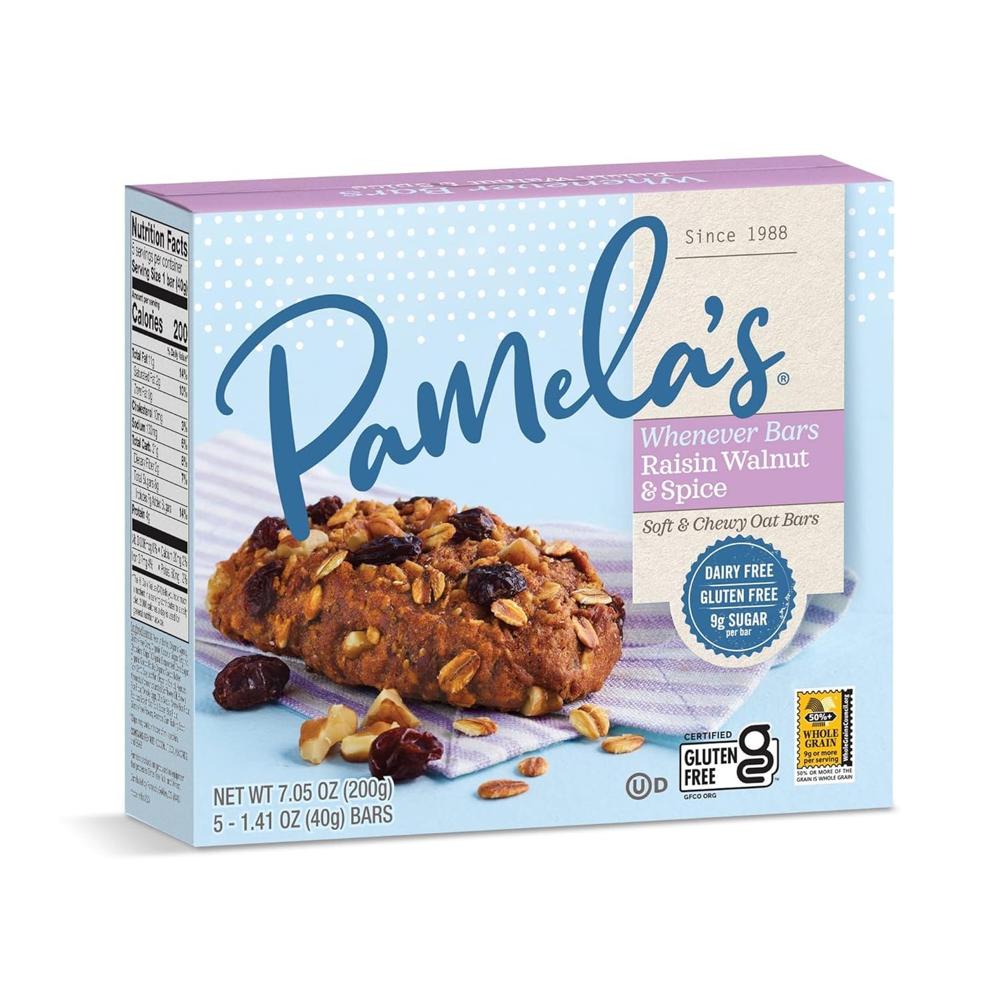 Pamela'S Products Gluten Free Whenever Bars (Oat Raisin Walnut Spice, Pack - 3)
