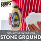 KOOPS Stone Ground Mustard, Old-Fashioned, Gluten-Free, Kosher, Non-GMO, 12 Oz, Pack of 2