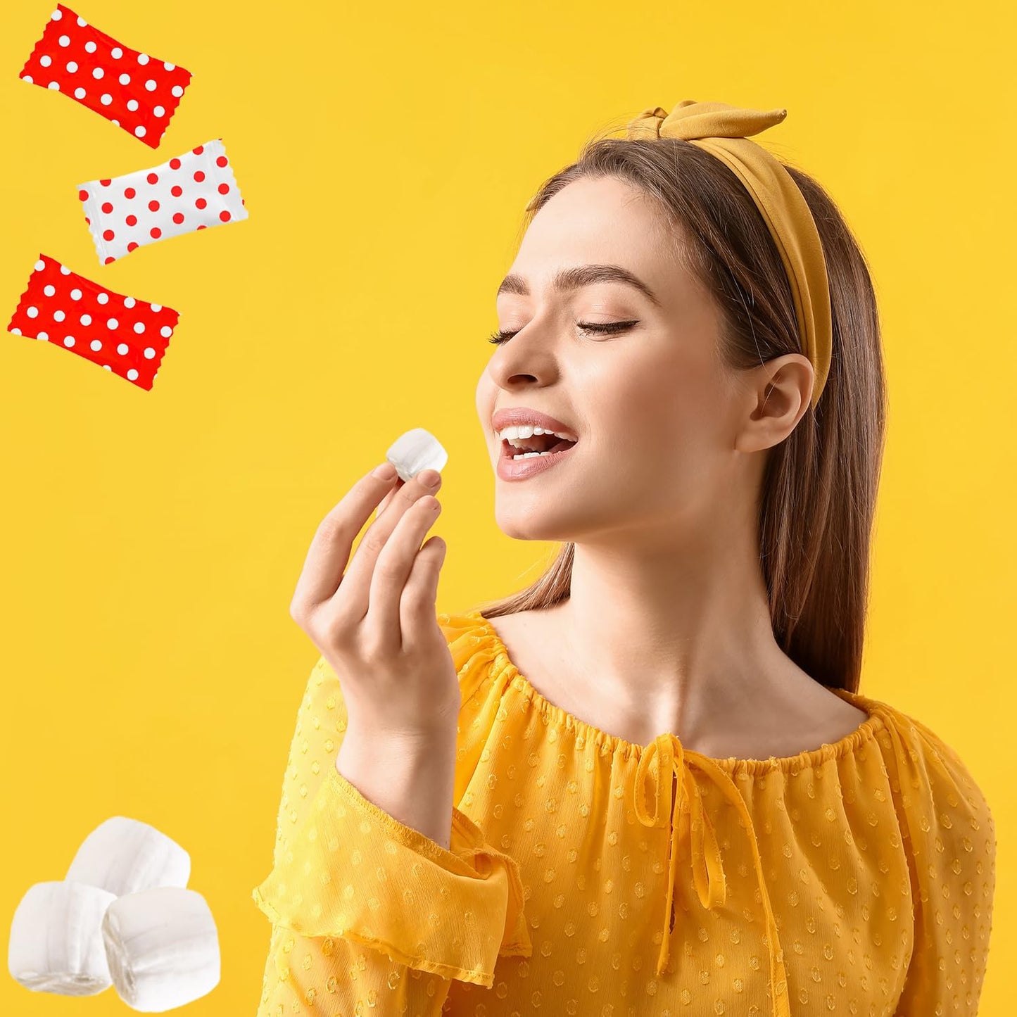 Fruidles Big Dots Buttermints, After Dinner Mints, Fat-Free, Kosher Certified, Individually Wrapped (Red, 110 Pieces)
