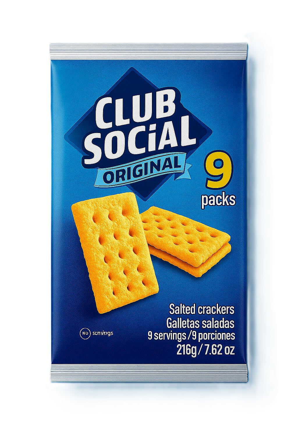 Club Social Original - Galletas Saladas, Salted Crackers - 9 units - 7.62 oz/216g