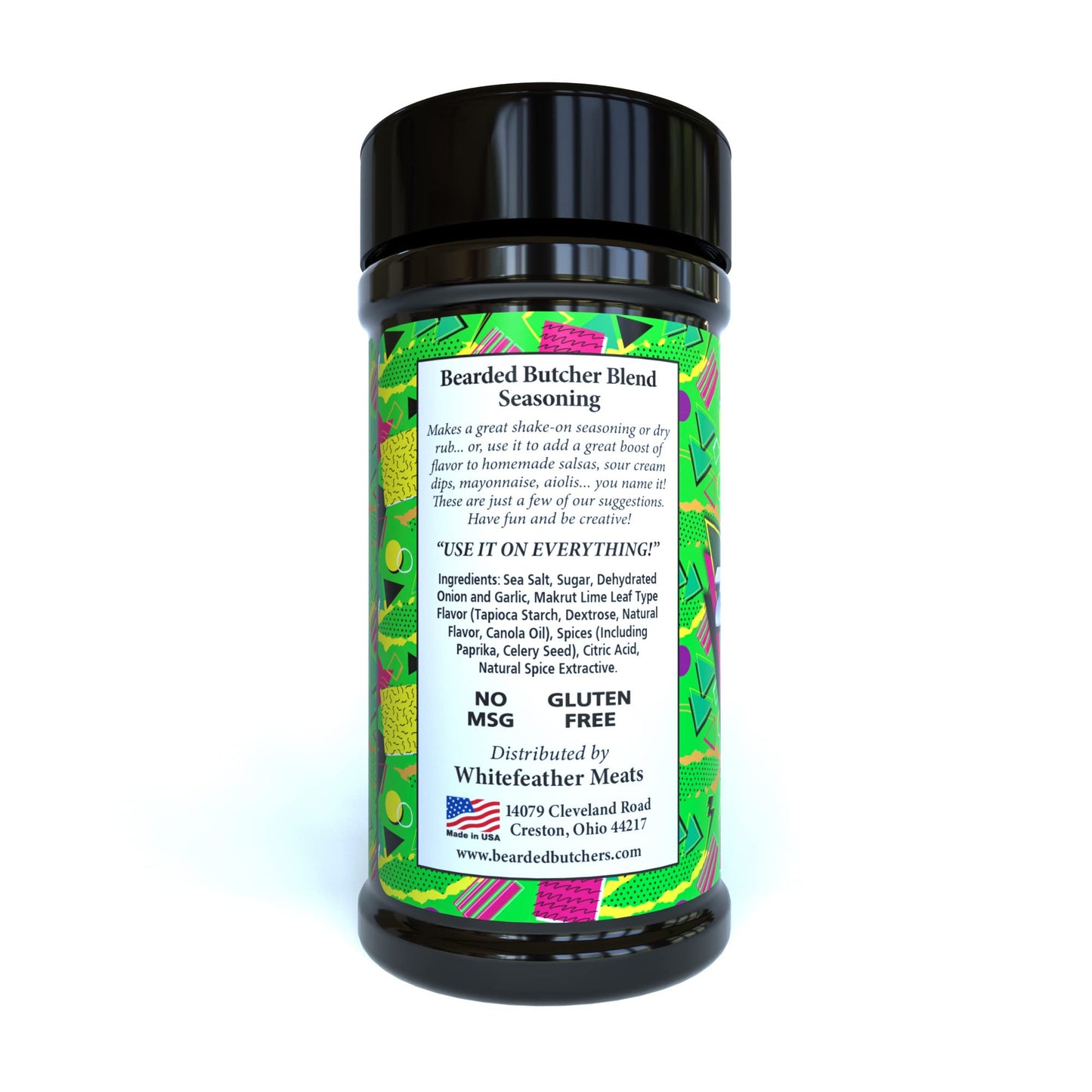 BEARDED BUTCHER Zesty Lime Blend Seasoning, 6 oz Shaker - Tangy Lime, Gluten-Free, No MSG