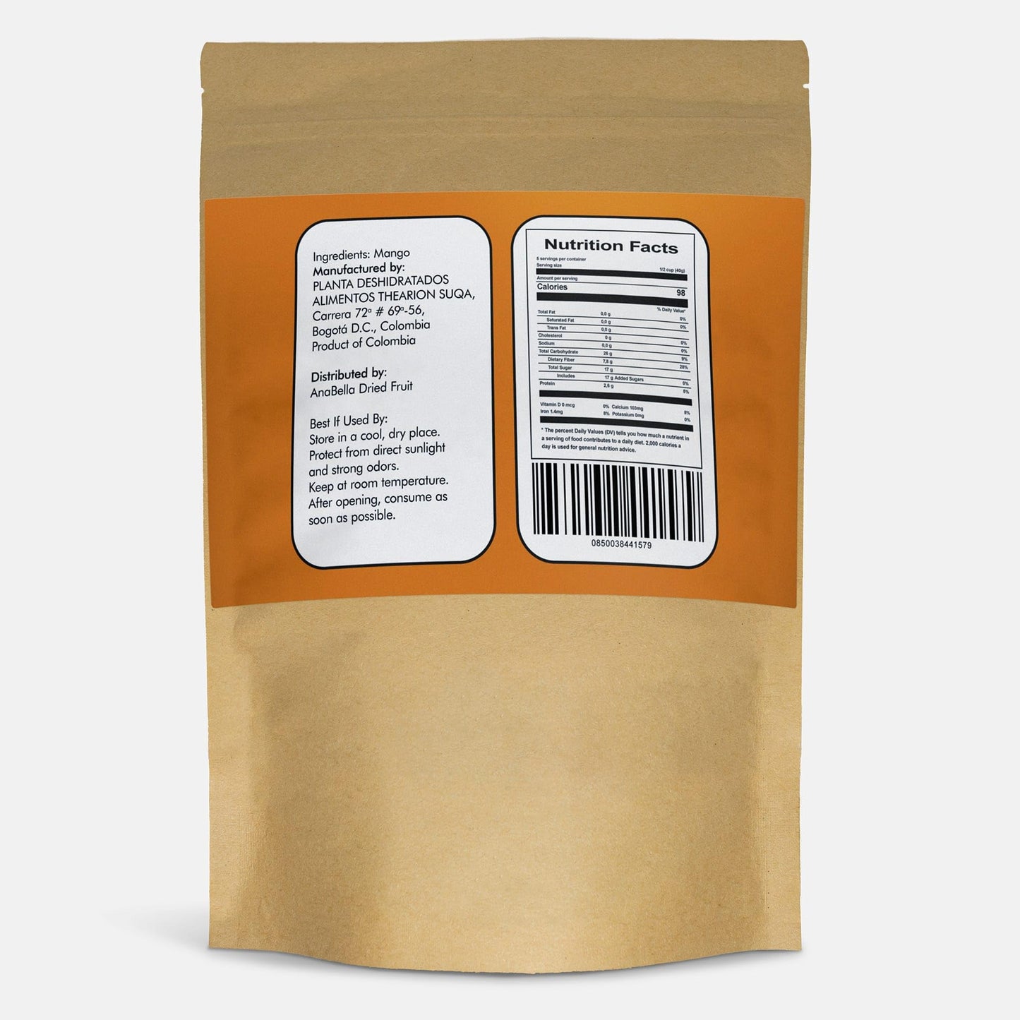 Anabella Dried Food Mango Slices | 100% Natural | No Sugar Added | 7.06 oz