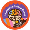 Crazy Cups Flavored Coffee Pods - Chocolate Glazed Donut, Medium Roast, 80 Count (Pack of 1) for Keurig K-Cup Machines - Hot or 