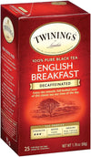 Twinings Classics Naturally Decaffeinated English Breakfast Tea -- 25 Count (Pack Of 1)