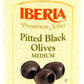 Iberia Premium Select Pitted Black Medium Olives, 6 Ounce (Pack of 12)