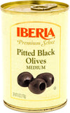 Iberia Premium Select Pitted Black Medium Olives, 6 Ounce (Pack of 12)