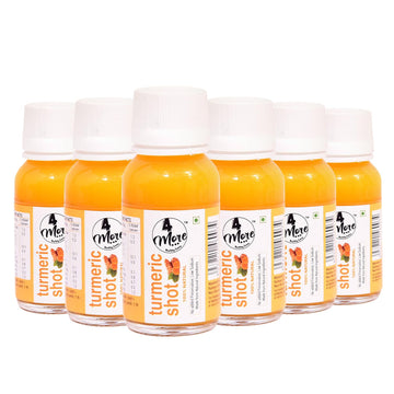 4More Healthy Turmeric Shot - 240 Ml (Pack Of 6X40 Ml)| Fresh Herbal Haldi Juice | No Added Preservatives & Refined Sugar