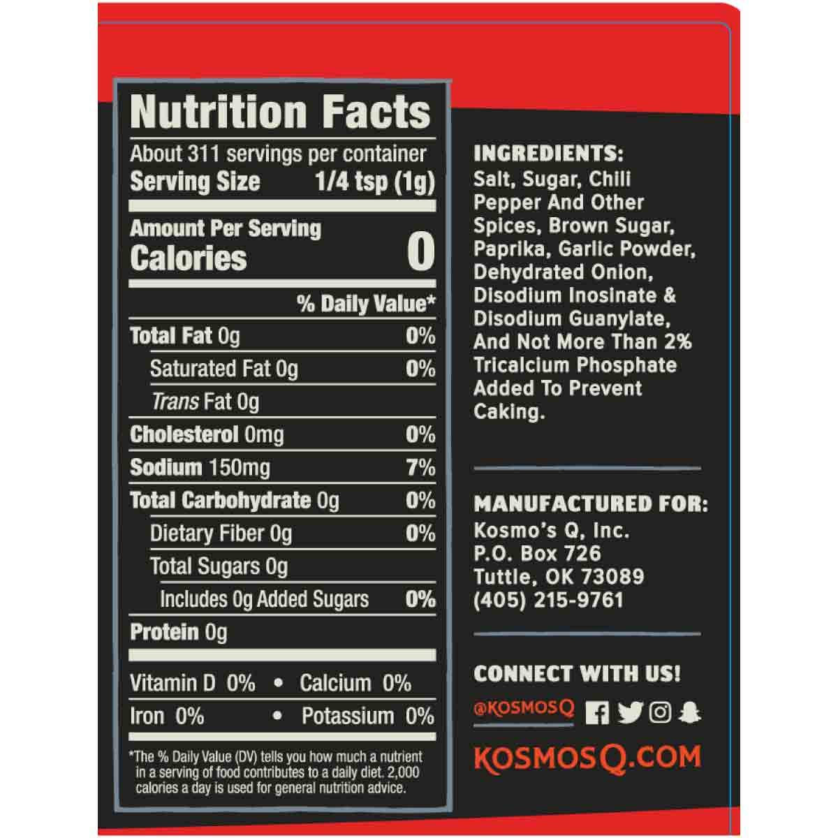 Kosmos Q Dirty Bird Bbq Rub | Savory Blend | Great On Ribs, Chicken, Pork, Steaks & Brisket | Best Barbecue Rub | Meat Seasoning