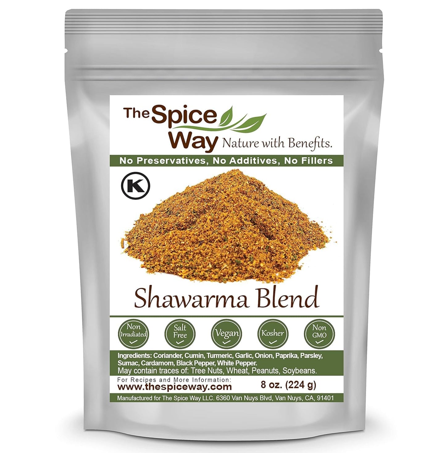 The Spice Way - Shawarma Blend Recipe Inside (Meat And Poultry Rub/Meat And Poultry Spice)- 8 Oz