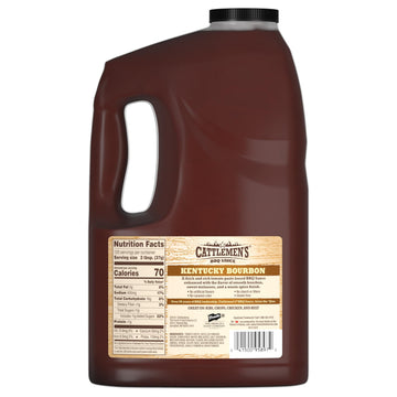 Cattlemens Kentucky spirit-inspired flavor BBQ Sauce, 1 Gallon Jug, Perfect for Ribs, Chicken, Pork, and Steak