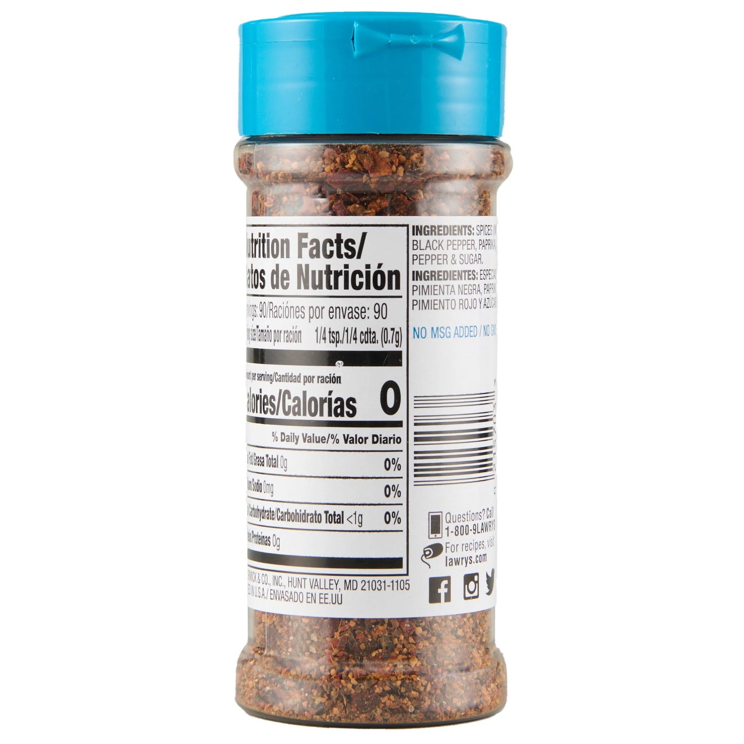 Lawry's Seasoned Pepper, 2.25 -Ounce Shakers (Pack of 2)