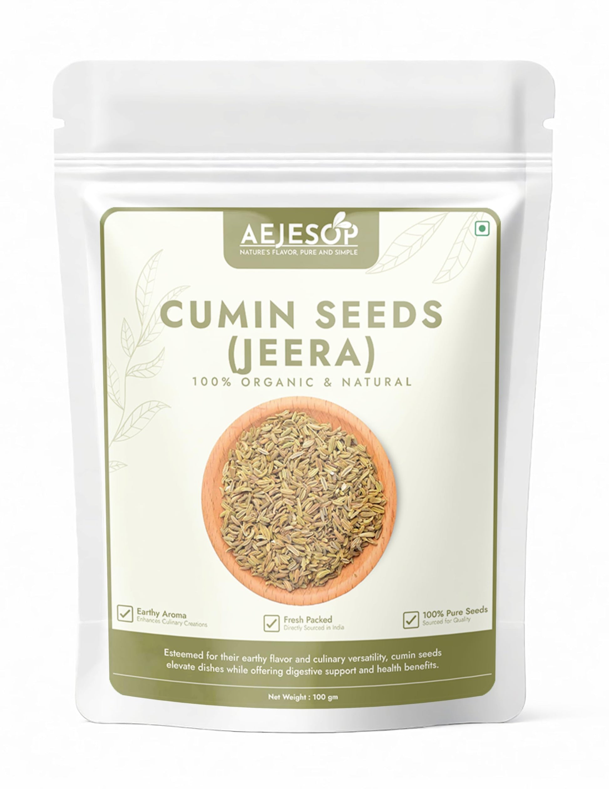 AEJESOP Cumin Seeds Whole, 3.5oz (100g)