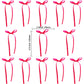 Gyufise Bowknot Cake Toppers 30Pcs Rose Red Decorations for Baby Shower, Birthday, Wedding Party - 2.9 x 5.7 Inches
