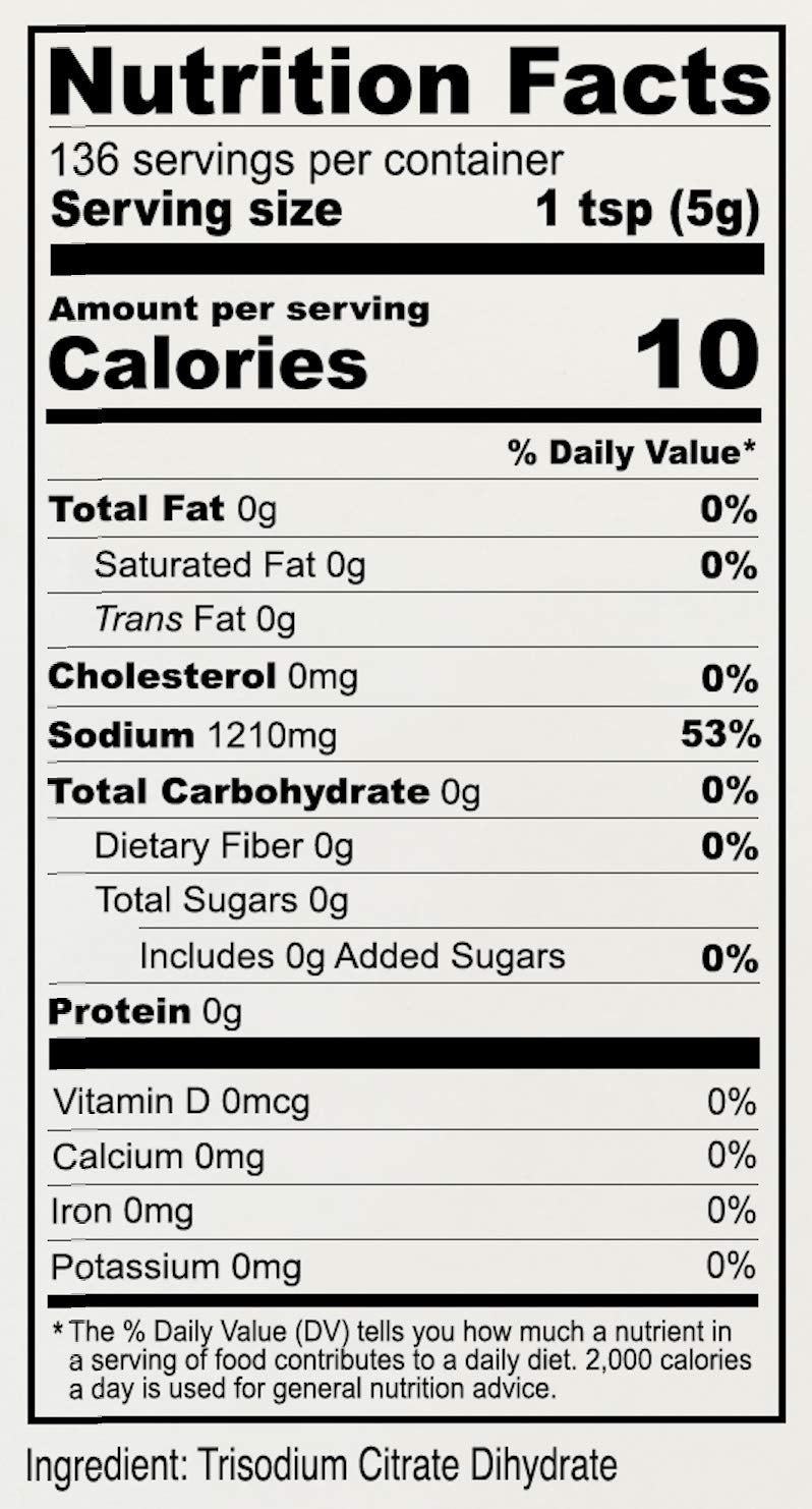Anthonys Premium Sodium Citrate Emulsifier, Food Grade, 1.5 lb (24 Ounce), Non GMO, Model P7-Z0FF-Z148