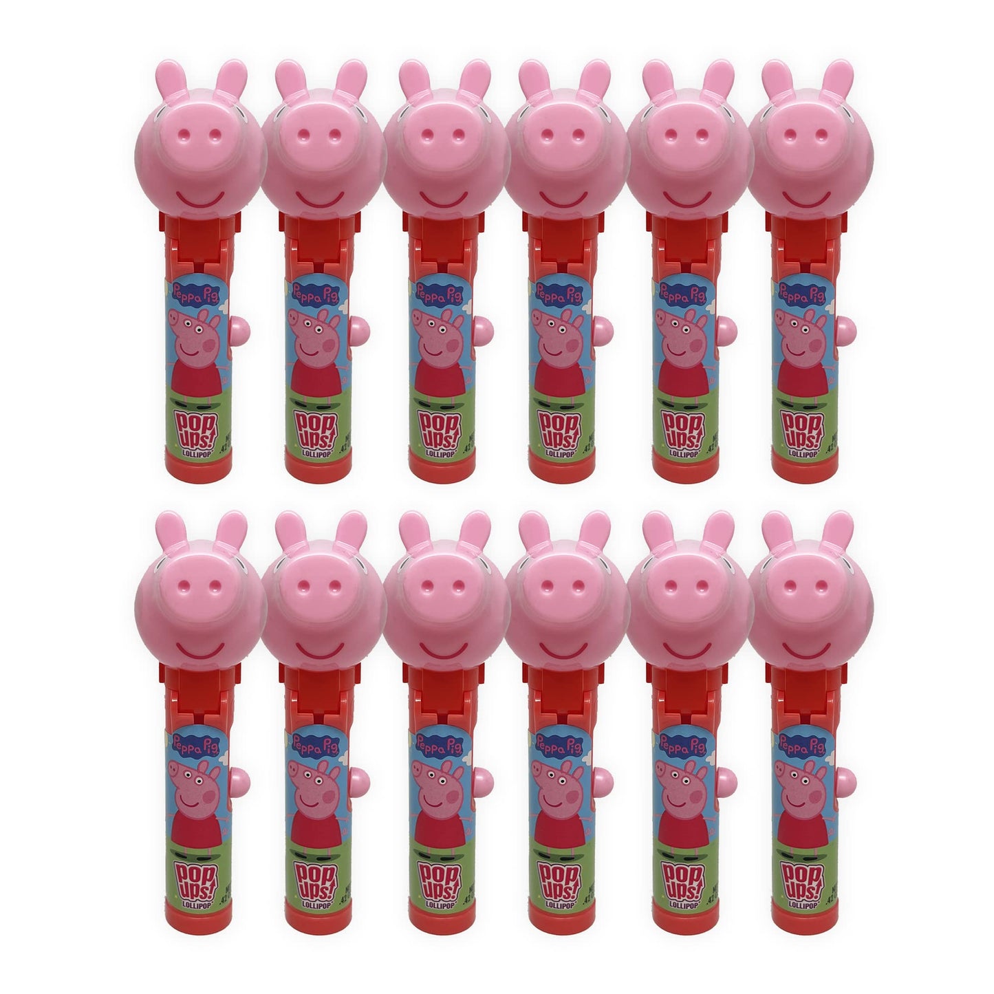 Pop Ups! Peppa Pig Lollipop Holder | Collectable Peppa Pig Toy Lollipop Case | Party Favors For Halloween, Goodie Bags, Piata Ca