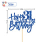 Roadsea Happy 31St Birthday Cake Topper - Girl Boy 31 Years Old Birthday Cake Supplies - 31St Birthday Party Decorations - Blue