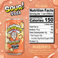 Warheads Sour Fruity Soda – Classic Candy Flavors, Perfectly Balanced Sweet & Sour, Variety Pack of 12, 12oz Cans