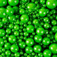 Kasvan Christmas Green Pearl Sugar Sprinkles - Edible Candy Pearls 130G/4.58 Oz, Mix Size, Baking Cake Decorations, Ice Cream To