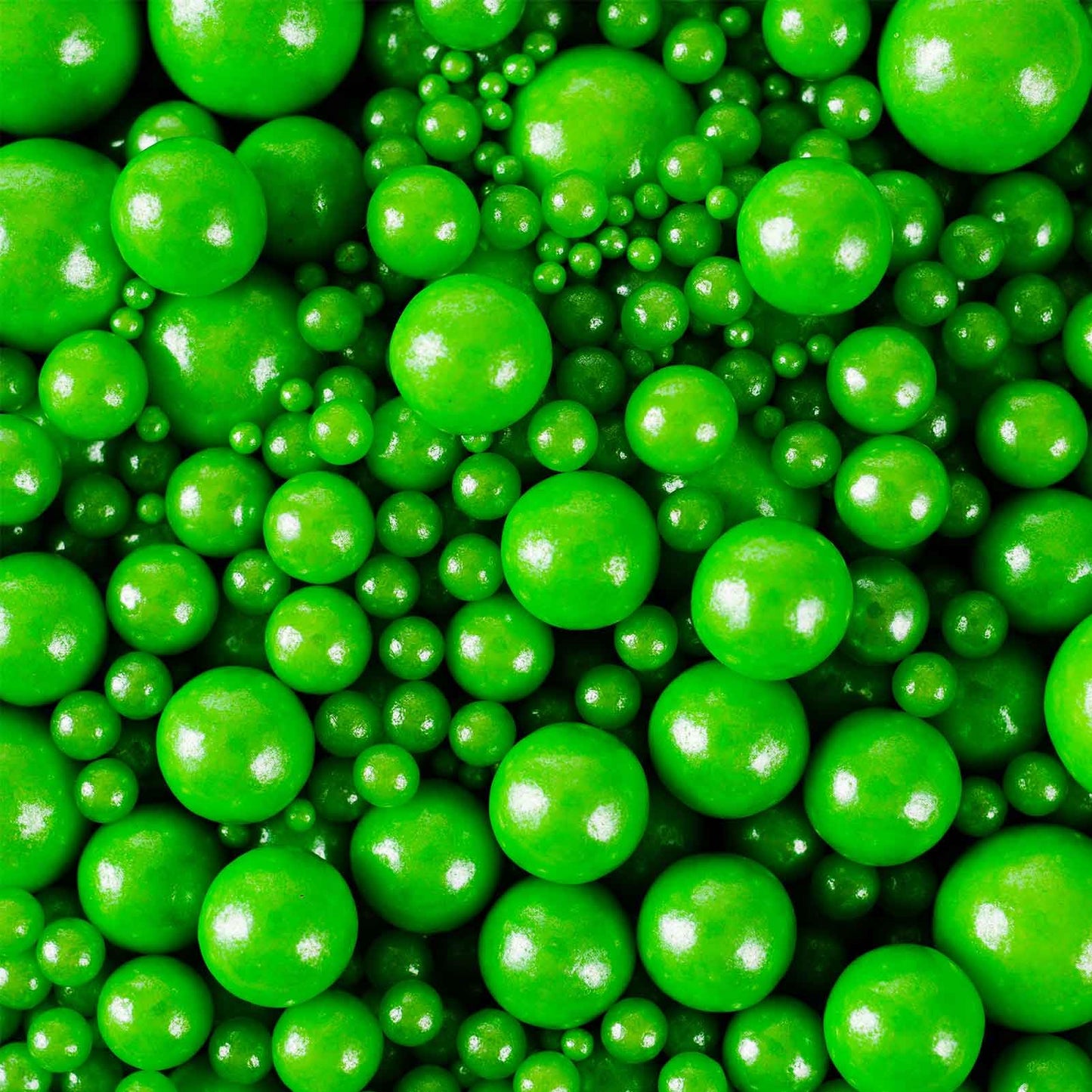 Kasvan Christmas Green Pearl Sugar Sprinkles - Edible Candy Pearls 130G/4.58 Oz, Mix Size, Baking Cake Decorations, Ice Cream To