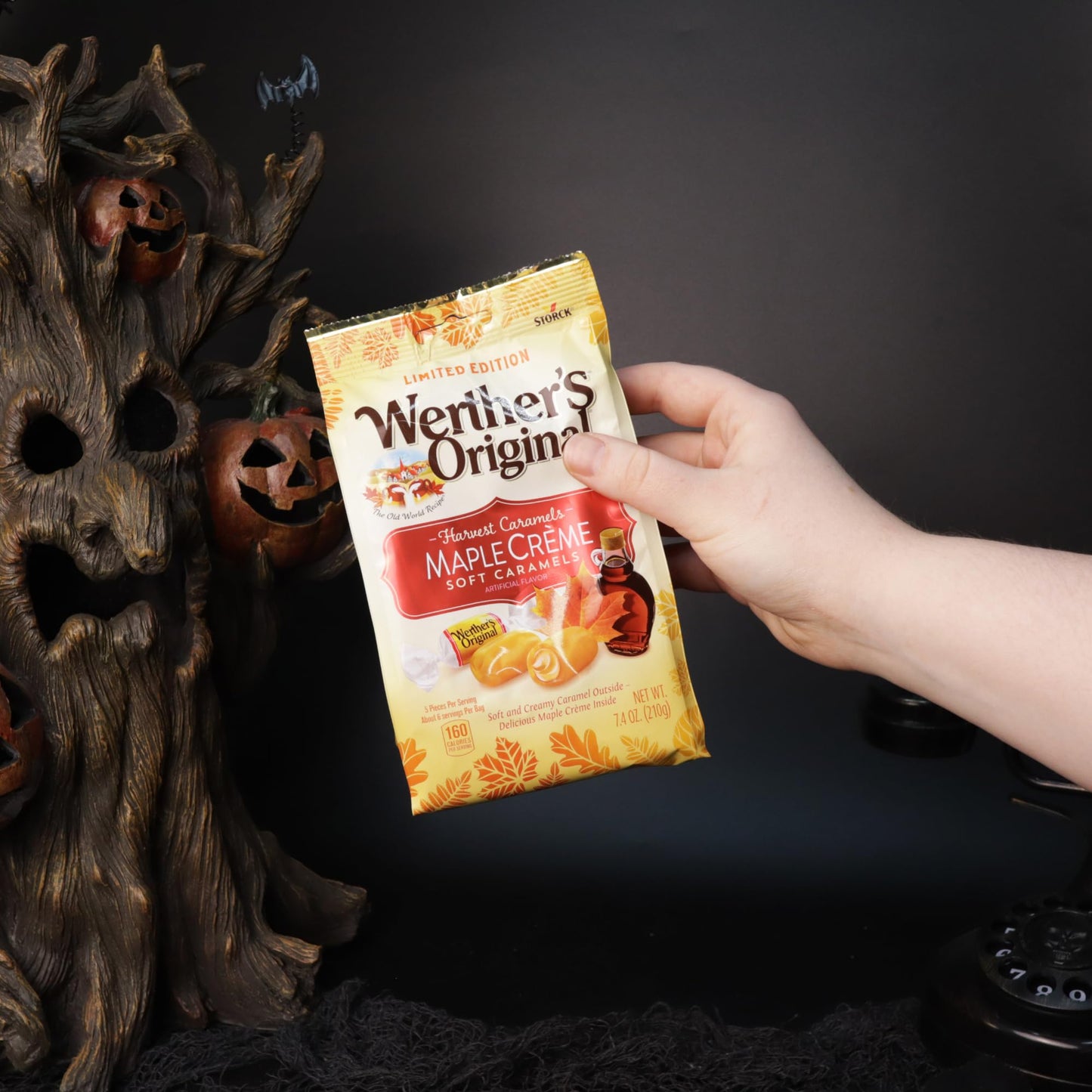 Maple Creme Soft Caramels  Bulk Individually Wrapped Fall Candies  7.4 Ounces Each (Pack of 3)