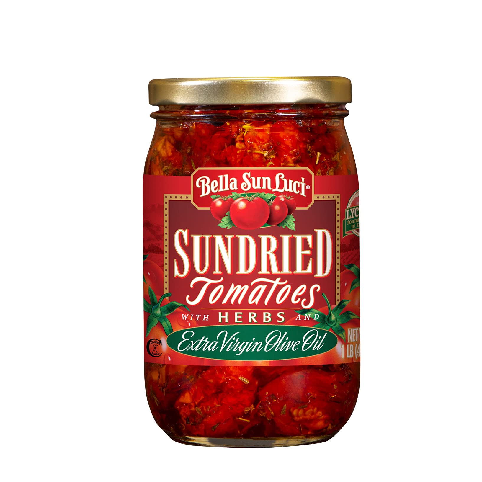 Bella Sun Luci Sun Dried Tomatoes Halves in Olive Oil, 16 oz, 1 Pound Pack