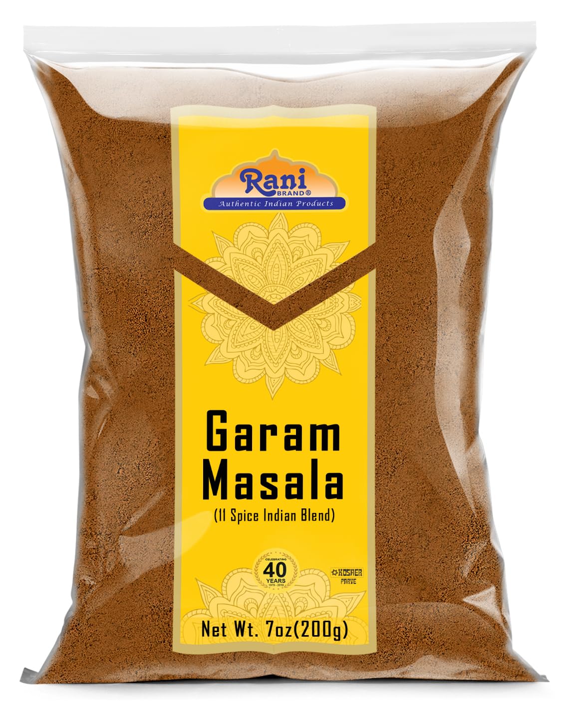 Rani Garam Masala 11-Spice Blend, All Natural, Salt-Free, Vegan, 7oz (200g)