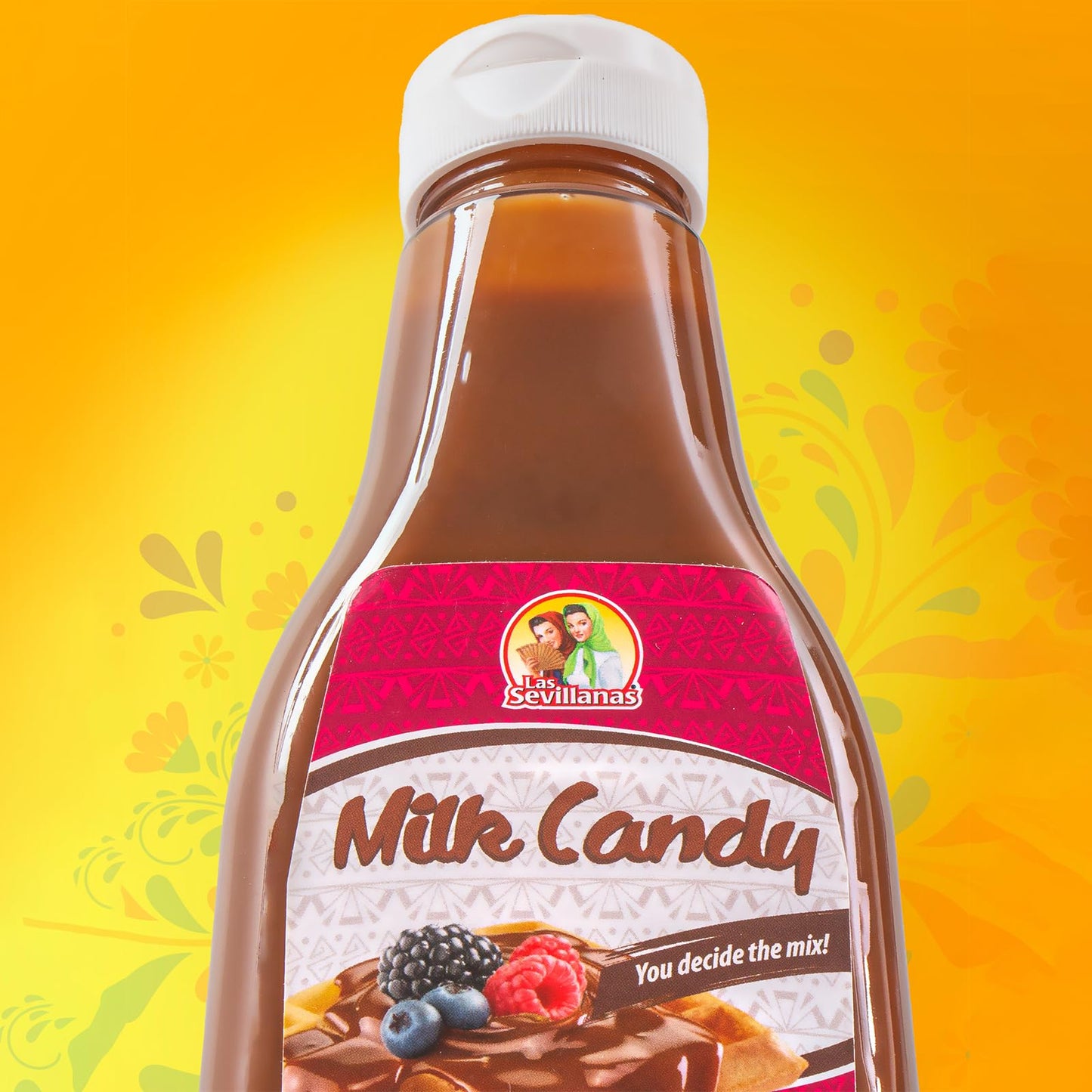 Las Sevillanas Sweet Dulce De Leche Squeeze Bottle - Traditional Mexican Cajeta Made With Goats Milk - Sweet & Lactose-Friendly