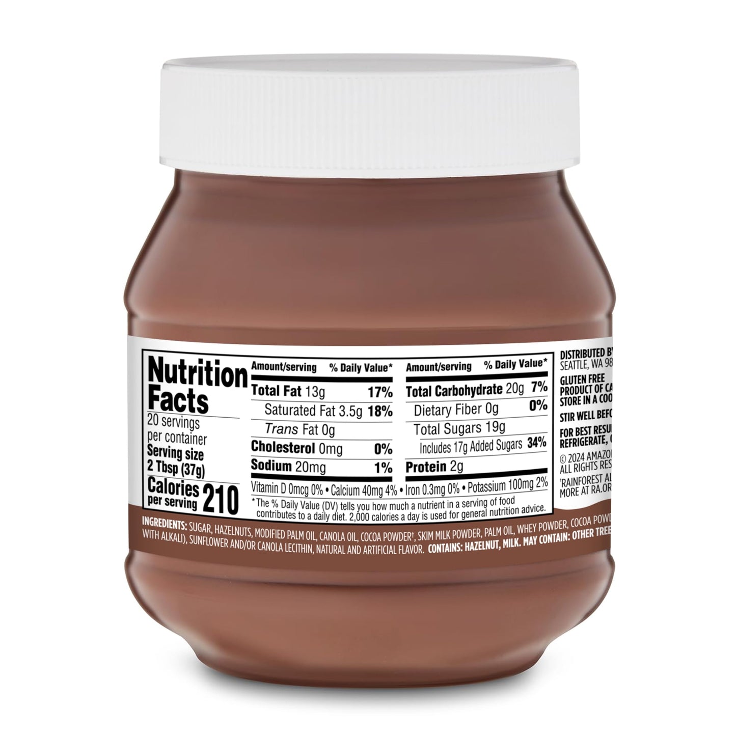 large online retailer Grocery Hazelnut Spread with Cocoa, 26.5 Oz, Pack of 1