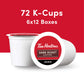 Tim Hortons Dark Roast Coffee K-Cup Pods, Compatible with Keurig, 72ct, Red, 12 Count (Pack of 6)