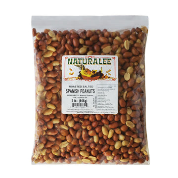 Naturalee Roasted & Salted Spanish Peanuts - High Protein Snack, 2 lbs