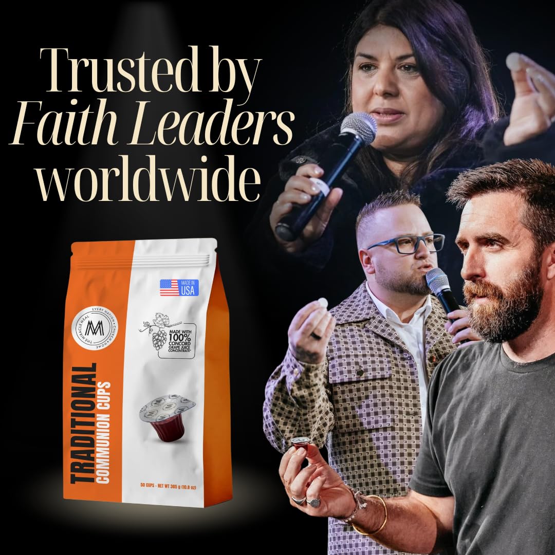 PACK IT HUB Travel Pack - Pre-Filled Communion Cups with Wafer & Concord G  Juice - Bag of 50 - Transparent