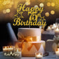 RokAPary 75th Birthday Cake Topper Gold Glitter, Acrylic, Sturdy Double-Sided, 1 Count