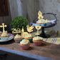 Gyufise Gold Cupcake Toppers, Glitter Cross Angel Dove Decorations, 24Pcs, Paper, Small, God Bless Theme for Baptism & Baby Shower