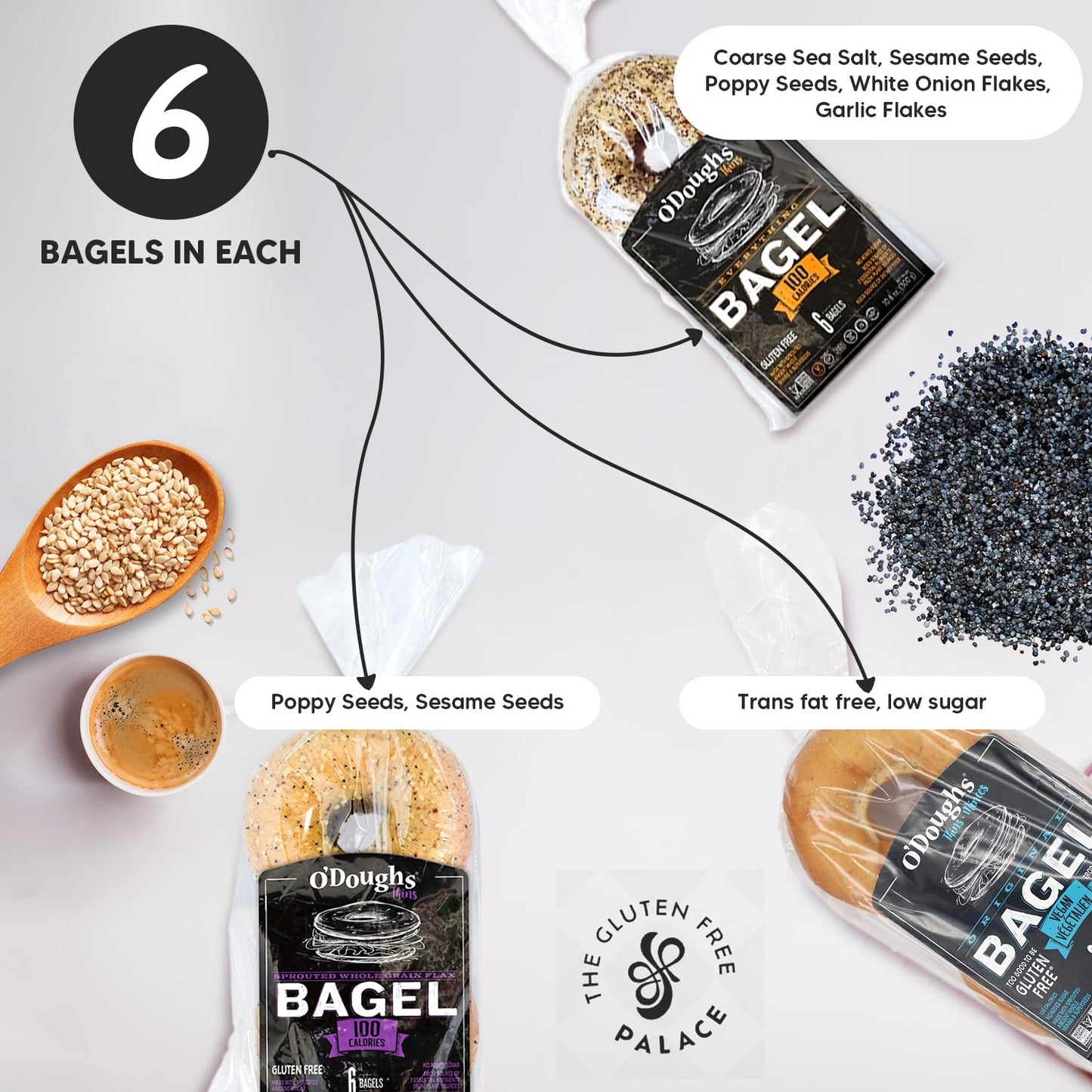 Odoughs Gluten Free Bagels (Variety Pack Bagel)