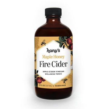 Hanys Maple Honey Fire Cider Tonic, Raw Organic, Small Batch, Gluten Free, 8 Fl Oz