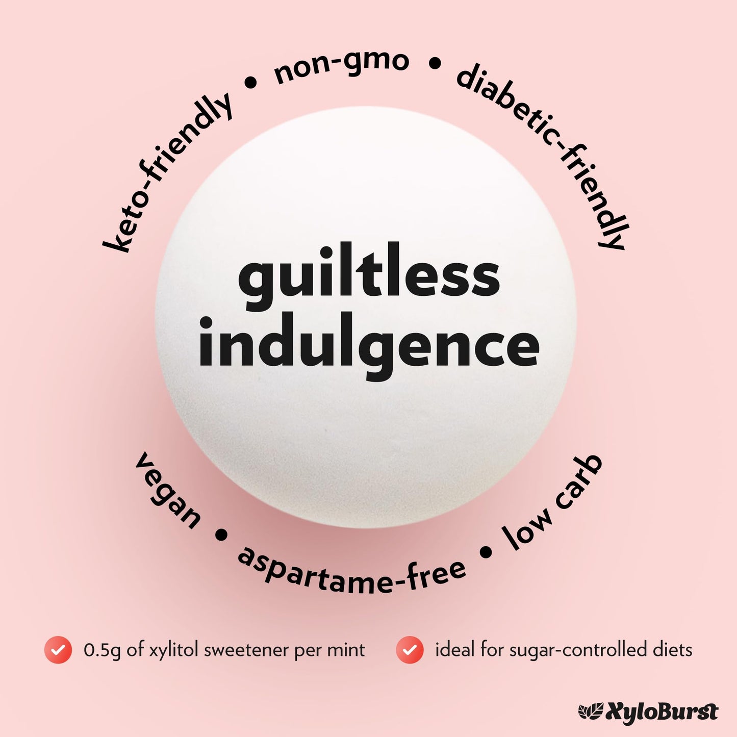 Xyloburst XyloBurst Cinnamon Xylitol Mints | Sugar Free, Gluten Free, Vegan | 200 Count Jar | Model XLB00283