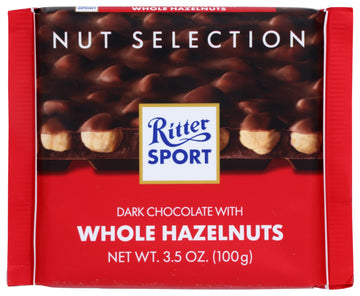 Ritter Sport Dark Chocolate With Whole Hazelnuts - 3.5 Oz