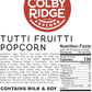 Colby Ridge Tutti Fruiti Gourmet Craft Popped Gluten Free Popcorn Bulk Sized Large Gift Bags (Bulk 5 Gal. 80 Cups) (Tutti Fruiti