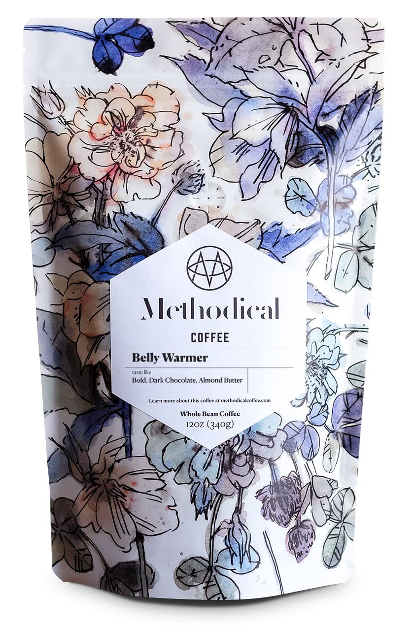 Methodical Coffee Belly Warmer Whole Bean Coffee, 100% Arabica, Smooth Dark Roast, 12 Oz.