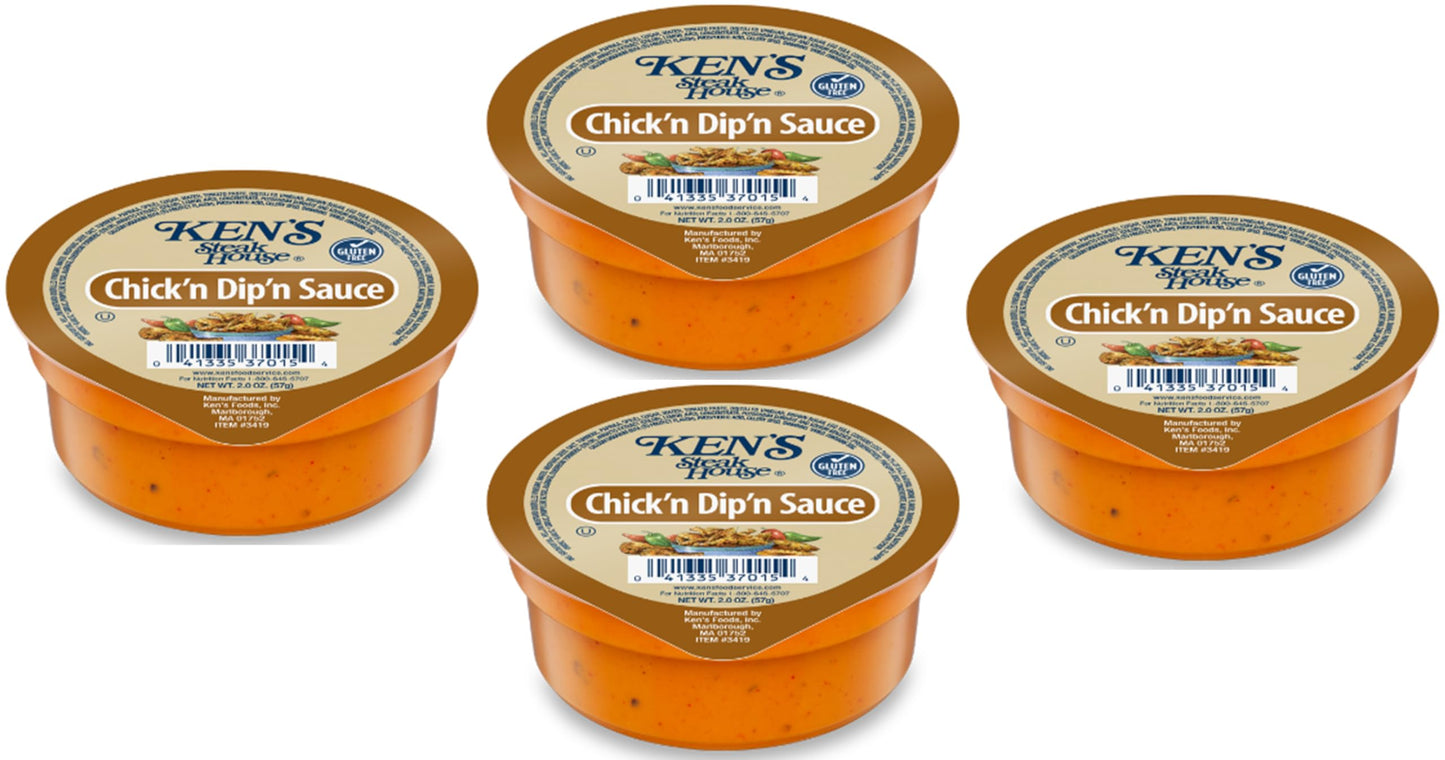 30 Count | Salad Dressing Dipping Sauce Portion Cups | Single Serve Packets (Chick'n Dip'n Sauce)