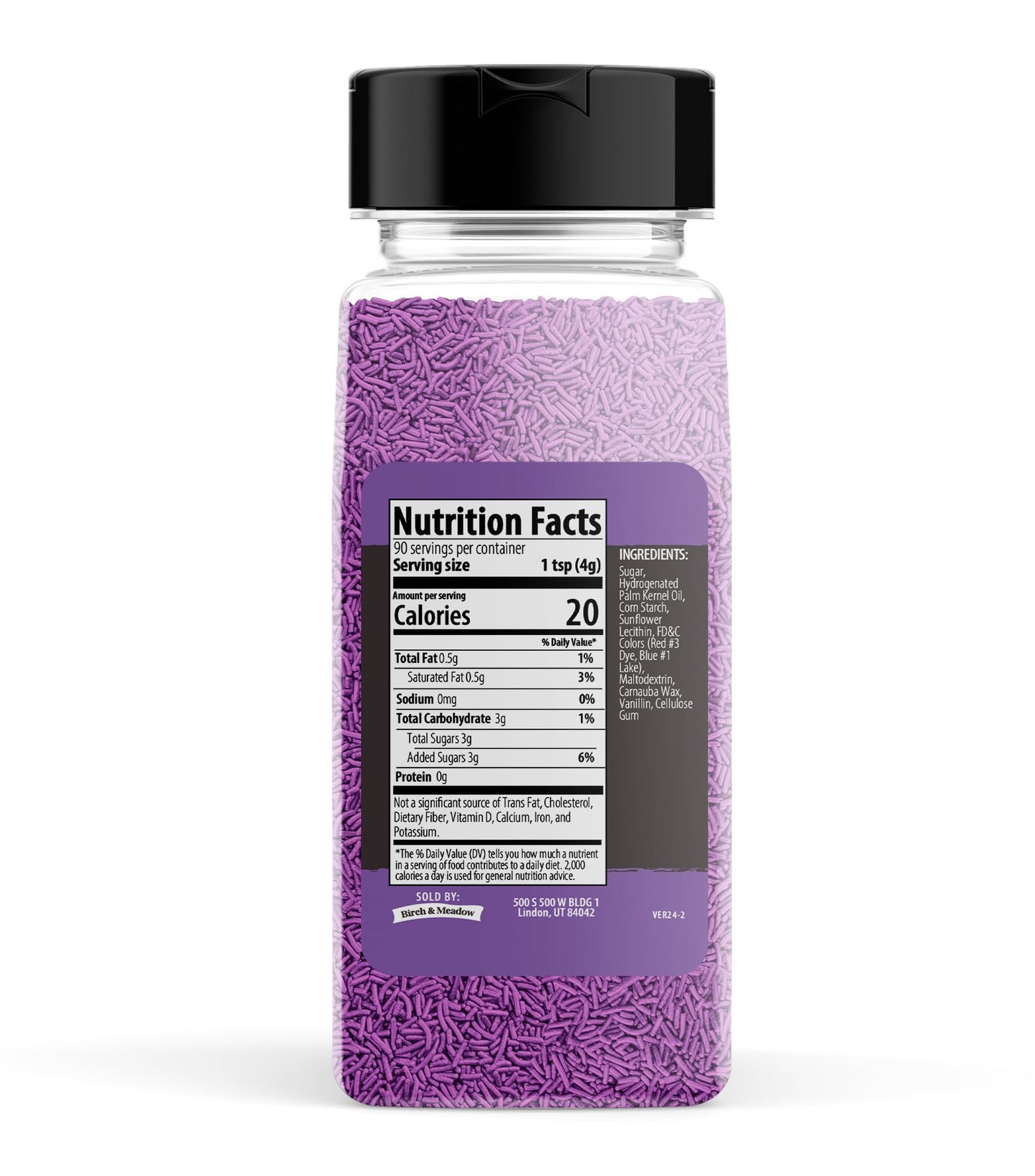 Birch & Meadow Purple Sprinkles, 12.8 oz, Fun & Decorative Topping