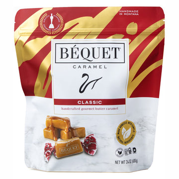 B  Quet Caramel - Classic - Caramel Candy Individually Wrapped - Gourmet Caramel Candy - Made In Montana - Kosher (Star D) And G