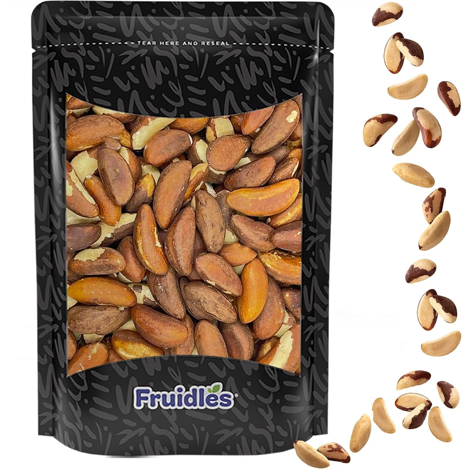 Fruidles Raw Brazil Nuts, Non-GMO, Gluten-Free, Healthy Fats, 1-Pound