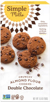 Simple Mills Almond Flour Crunchy Cookies, Double Chocolate Chip - Gluten Free, Vegan, Healthy Snacks, Made with Organic Coconut