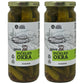 Lara's Crisp and Hot Pickled Okra - (Pack of 2, 16 fl oz each) - Zesty Southern Style Spicy Okra, Ideal for Charcuterie Boards, 